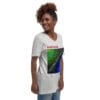 Unisex Short Sleeve V-Neck T-Shirt | "Two Sides of the Silence"