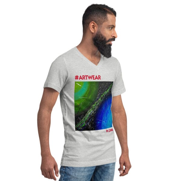 Unisex Short Sleeve V-Neck T-Shirt | "Two Sides of the Silence"