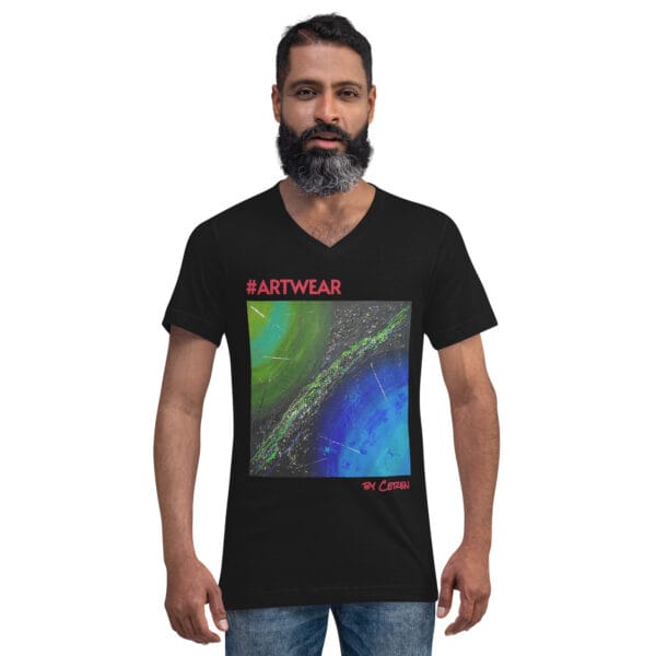 Unisex Short Sleeve V-Neck T-Shirt | "Two Sides of the Silence"