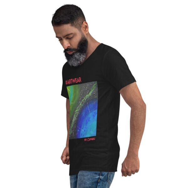 Unisex Short Sleeve V-Neck T-Shirt | "Two Sides of the Silence"