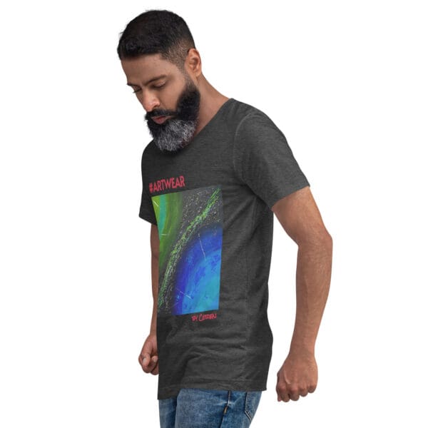 Unisex Short Sleeve V-Neck T-Shirt | "Two Sides of the Silence"