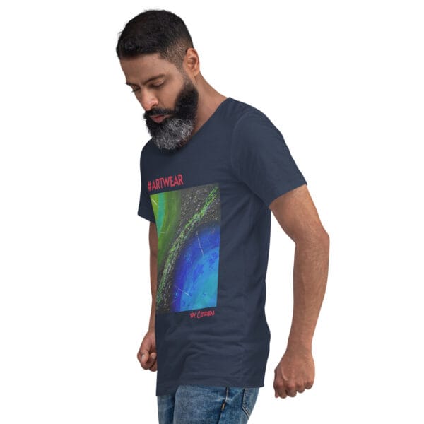 Unisex Short Sleeve V-Neck T-Shirt | "Two Sides of the Silence"