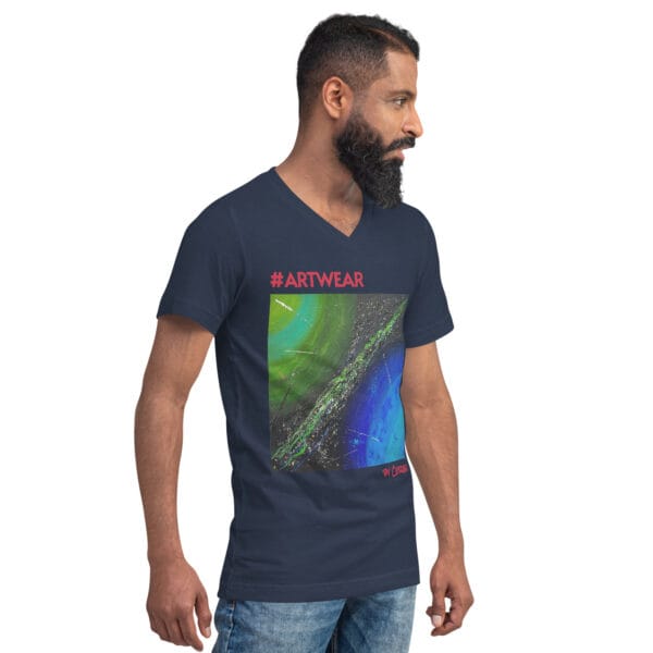 Unisex Short Sleeve V-Neck T-Shirt | "Two Sides of the Silence"