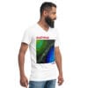 Unisex Short Sleeve V-Neck T-Shirt | "Two Sides of the Silence"