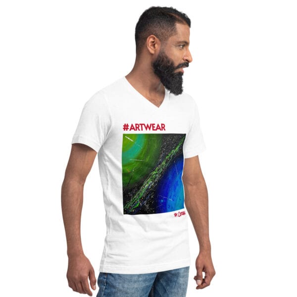 Unisex Short Sleeve V-Neck T-Shirt | "Two Sides of the Silence"
