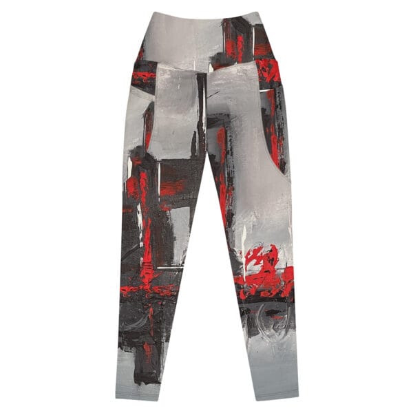 Leggings With Pockets | "Fragments of Fire"