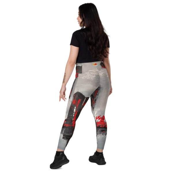 Leggings With Pockets | "Fragments of Fire"