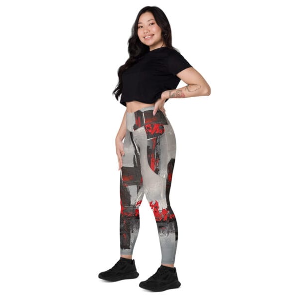 Leggings With Pockets | "Fragments of Fire"
