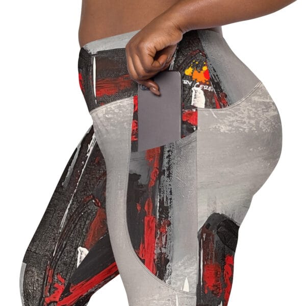Leggings With Pockets | "Fragments of Fire"