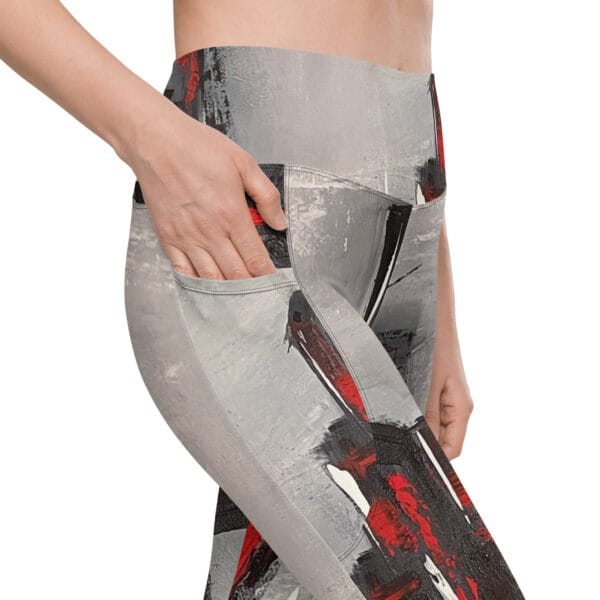 Leggings With Pockets | "Fragments of Fire"