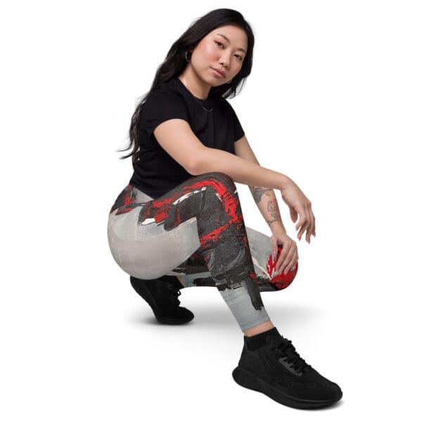 Leggings With Pockets | "Fragments of Fire"