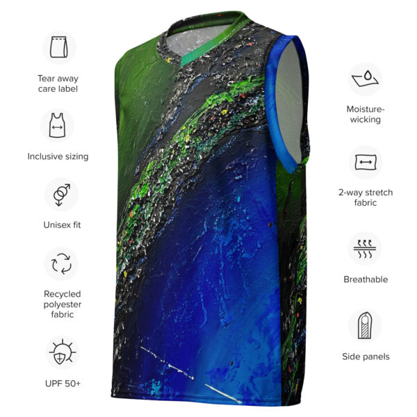 Recycled Unisex Basketball Jersey | "Two Sides of the Silence"